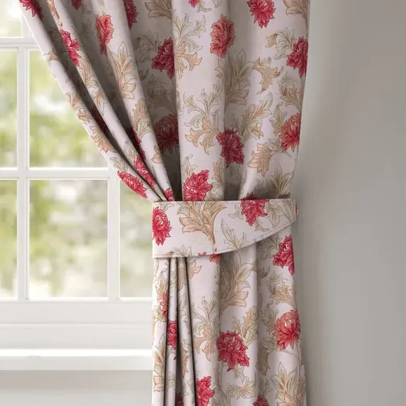 Floral Curtain Tieback - Terracotta, Fabric image