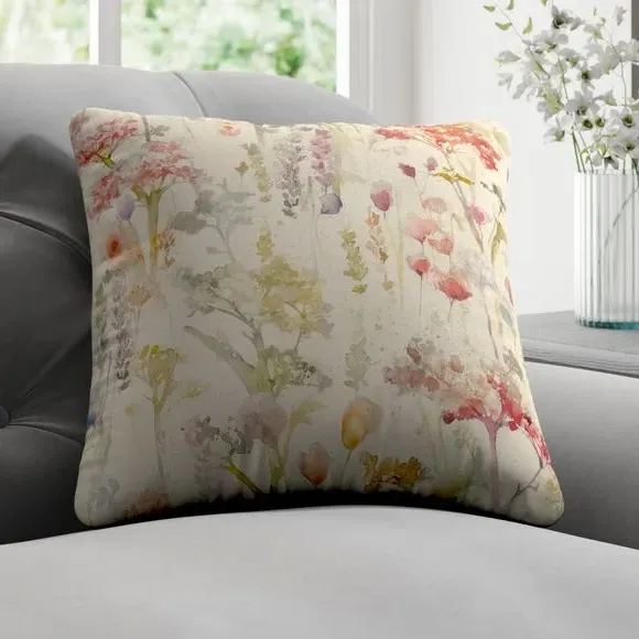 Floral Cushion Cover - Carnation, Cotton Linen image