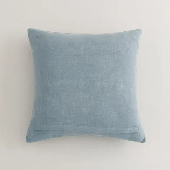 Floral Cushion Cover French Knot - Blue, Cotton