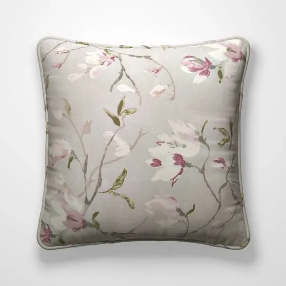 Floral Cushion Cover - Grey