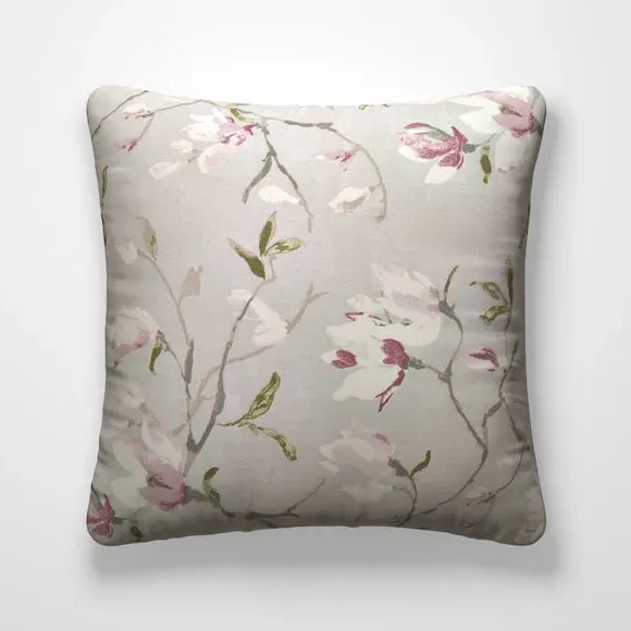 Floral Cushion Cover - Grey