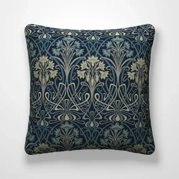 Floral Cushion Cover - Navy