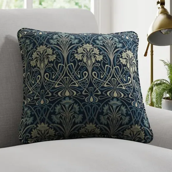 Floral Cushion Cover - Navy