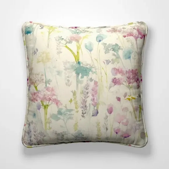 Floral Cushion Cover - Violet, Cotton Linen