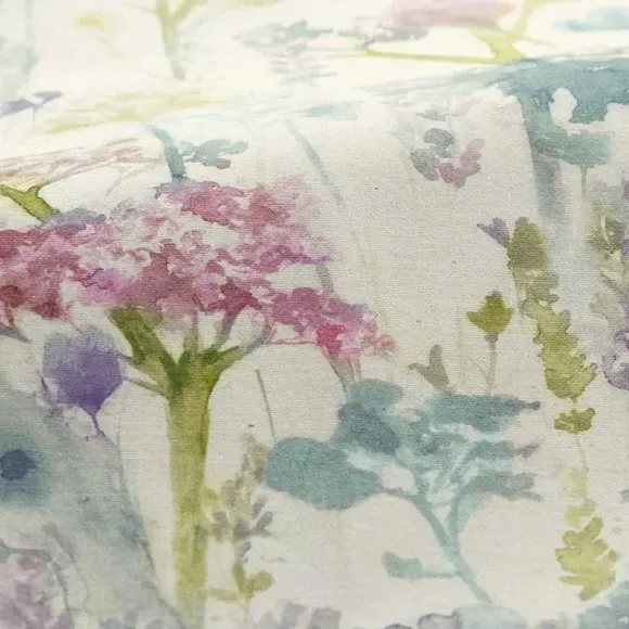 Floral Cushion Cover - Violet, Cotton Linen