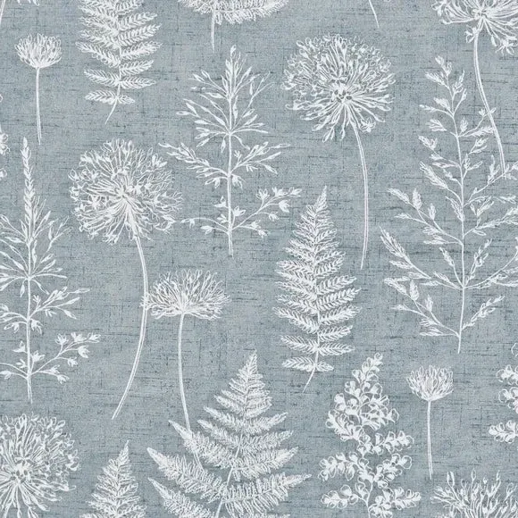 Floral Cushion Cover with Piped Edge - Blue