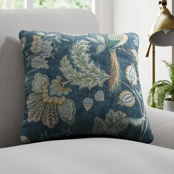Floral Cushion Cover with Piped Edge - Mirage image