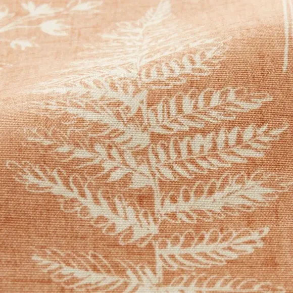 Floral Cushion Cover with Piped Edge - Orange