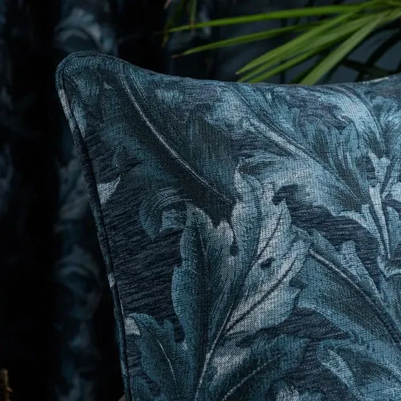 Floral Cushion - Teal, Recycled Fabric