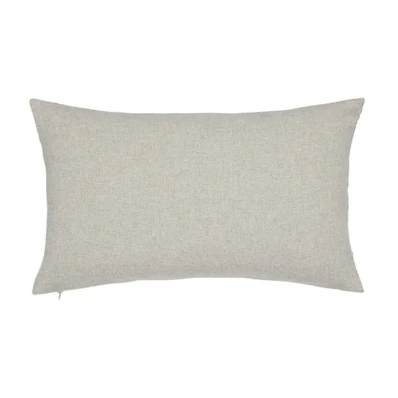 Floral Cushion with Embroidery - Grey