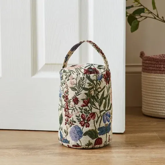 Floral Doorstop with Handle - Natural, Jacquard image