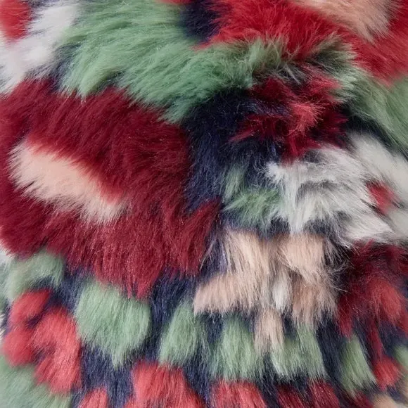 Floral Draught Excluder - Multicolor, Faux Fur