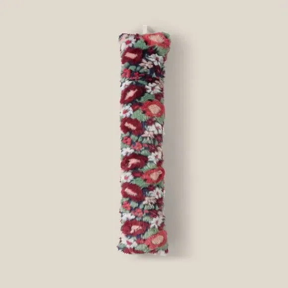 Floral Draught Excluder - Multicolor, Faux Fur