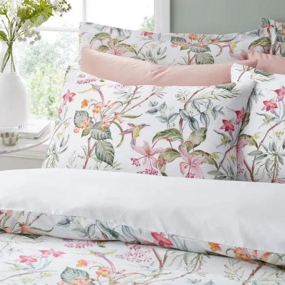 Floral Duvet Cover & Pillowcase Set - Blush, Polyester