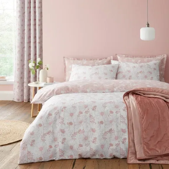 Floral Duvet Cover & Pillowcase Set - Blush image