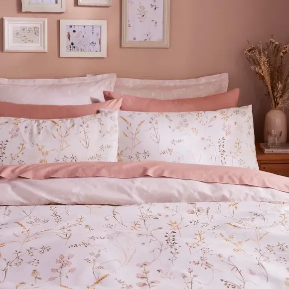 Floral Duvet Cover Set - Blush, Cotton