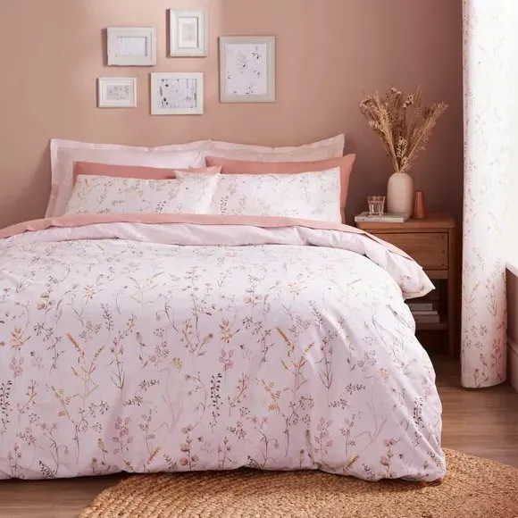 Floral Duvet Cover Set - Blush, Cotton image