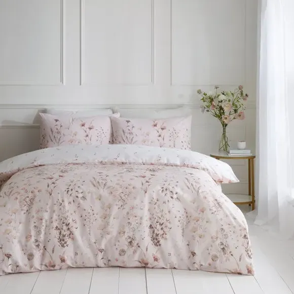 Floral Duvet Cover Set - Blush, Cotton image