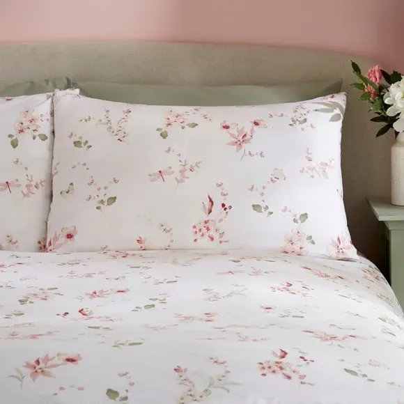 Floral Duvet Cover Set - Blush, Polycotton
