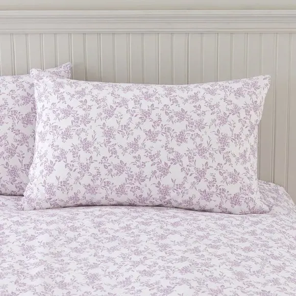 Floral Duvet Cover Set - Lilac, Cotton Blend
