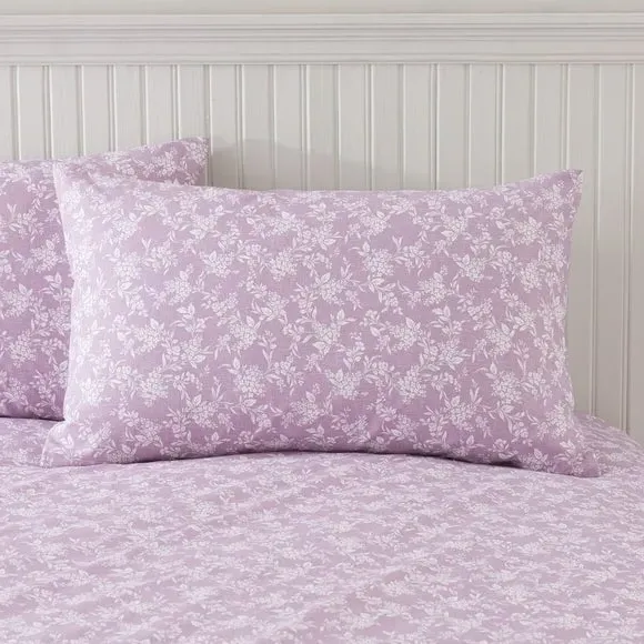Floral Duvet Cover Set - Lilac, Cotton Blend