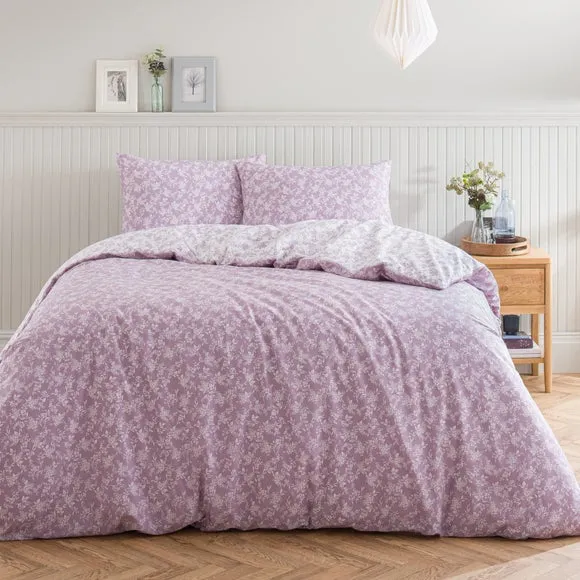 Floral Duvet Cover Set - Lilac, Cotton Blend