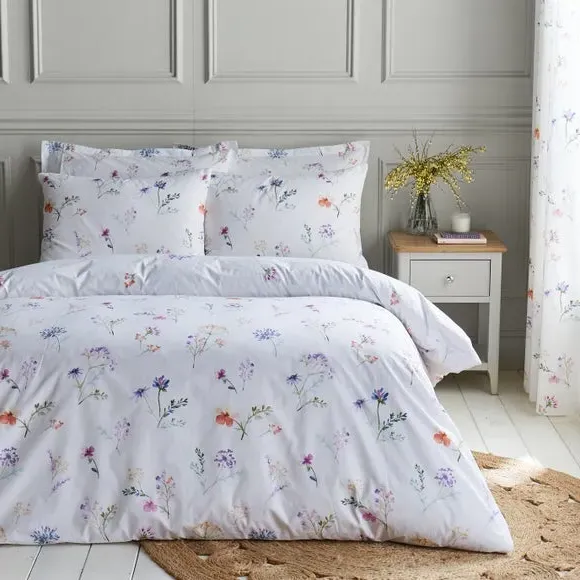 Floral Duvet Cover Set - Lilac, Polycotton