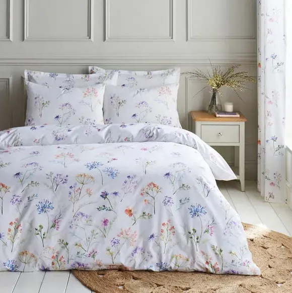 Floral Duvet Cover Set - Lilac, Polycotton image