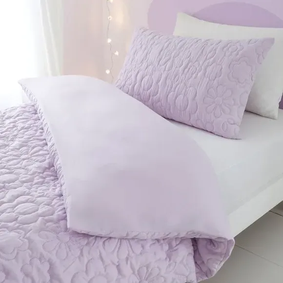 Floral Duvet Cover Set - Lilac, Polyester