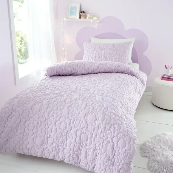 Floral Duvet Cover Set - Lilac, Polyester image
