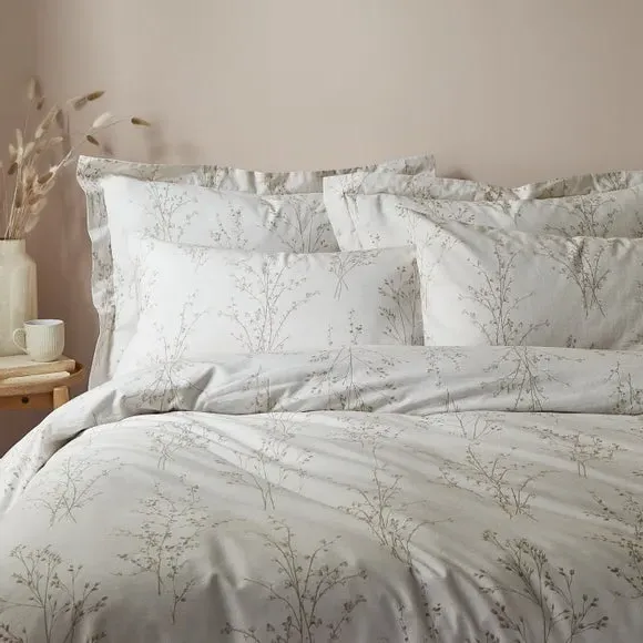 Floral Duvet Cover Set - Natural, Cotton