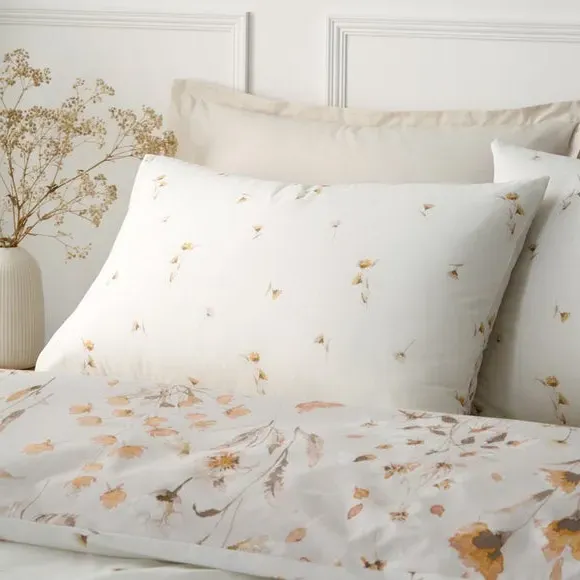 Floral Duvet Cover Set - Natural, Cotton