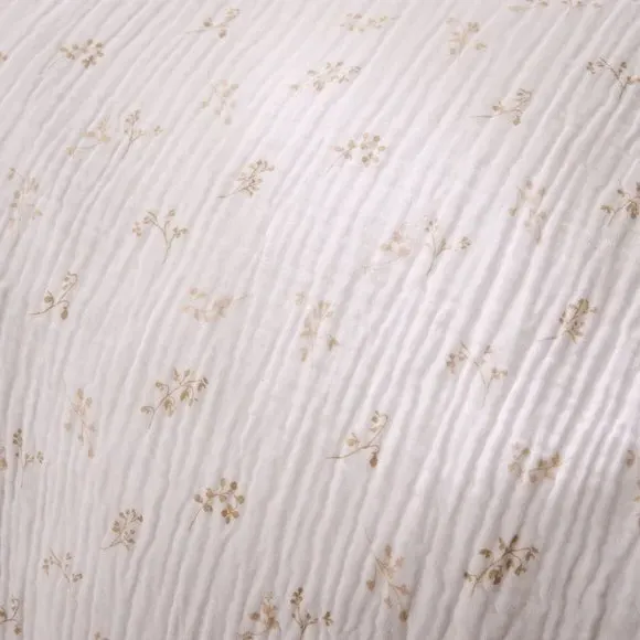 Floral Duvet Cover Set - Natural, Cotton Muslin