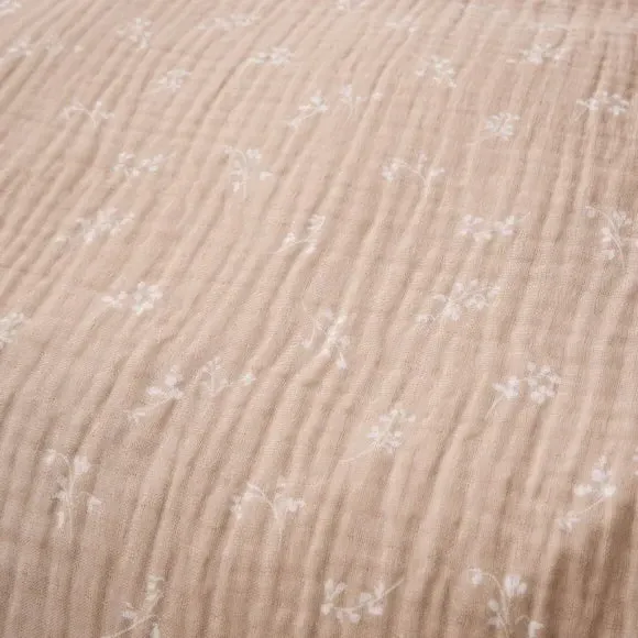 Floral Duvet Cover Set - Natural, Cotton Muslin