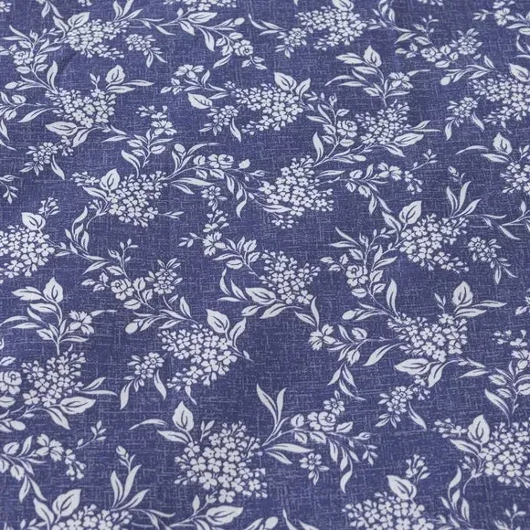 Floral Duvet Cover Set - Navy, Cotton Blend