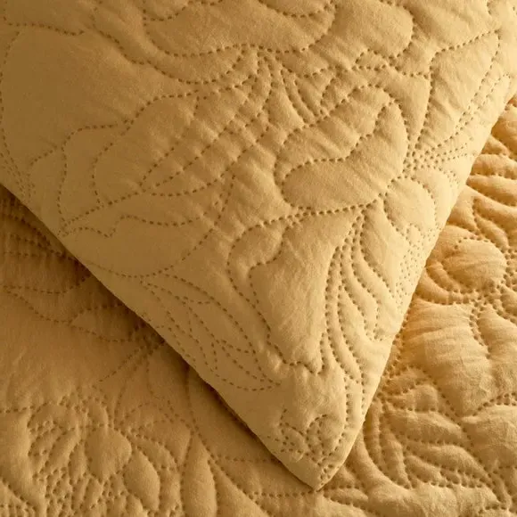 Floral Duvet Cover Set - Ochre, Microfiber