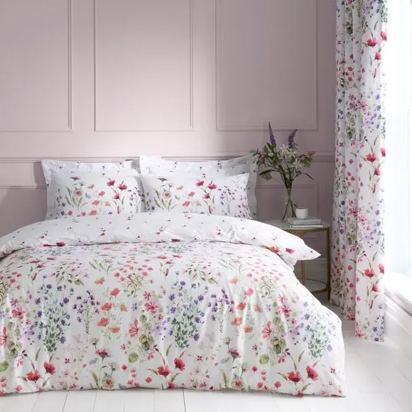 Floral Duvet Cover Set - Pink, Cotton