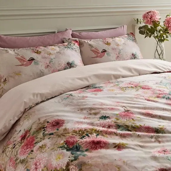 Floral Duvet Cover Set - Pink, Cotton Sateen