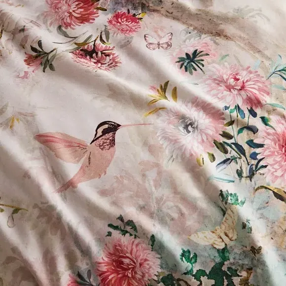 Floral Duvet Cover Set - Pink, Cotton Sateen