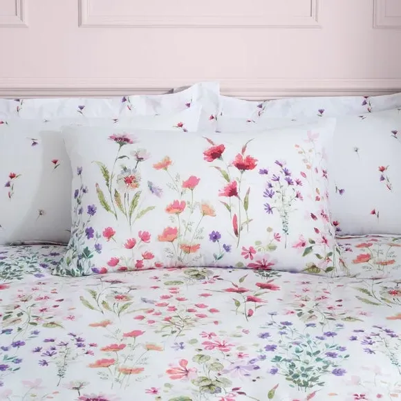 Floral Duvet Cover Set - Pink, Cotton
