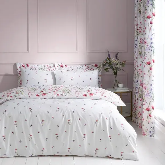 Floral Duvet Cover Set - Pink, Cotton