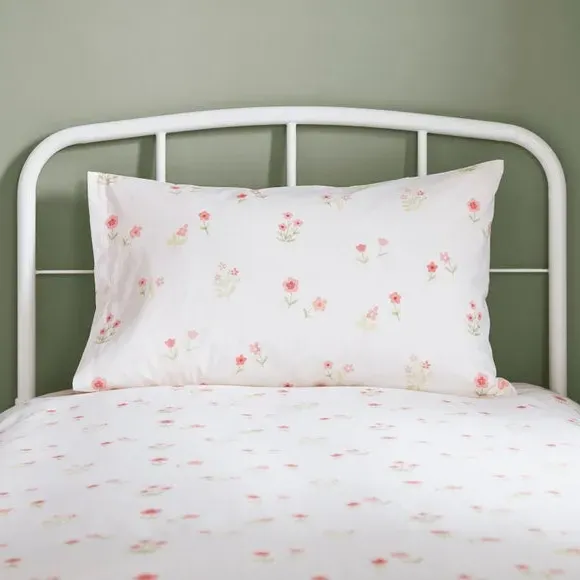 Floral Duvet Cover Set - Pink, Polycotton