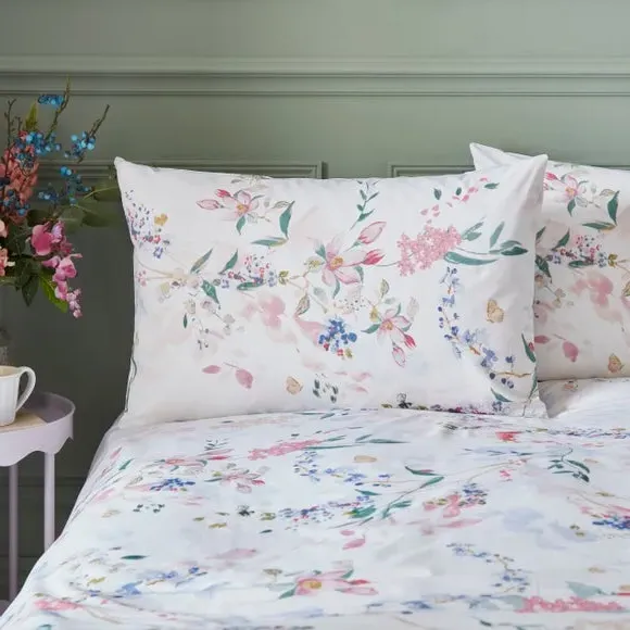 Floral Duvet Cover Set - Pink, Polycotton