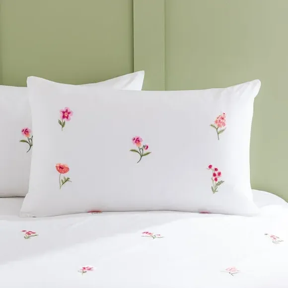 Floral Duvet Cover Set - Pink, Polyester
