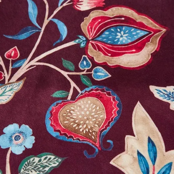 Floral Duvet Cover Set - Purple, Velvet