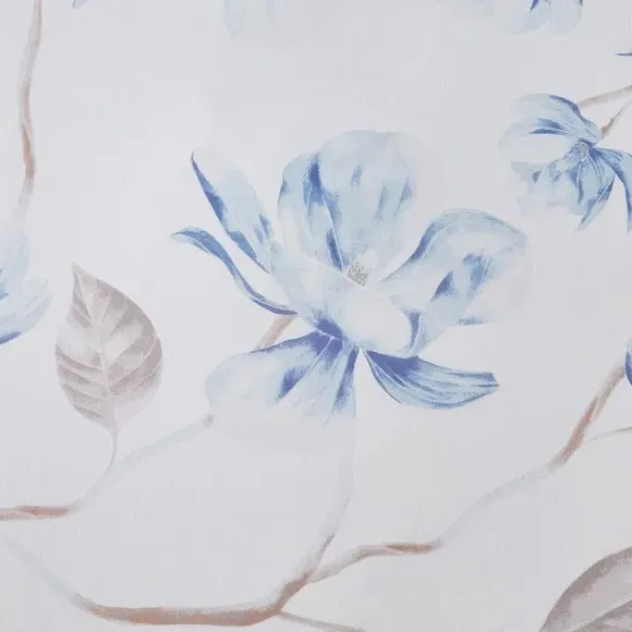 Floral Duvet Cover Set Reversible - Blue, Cotton