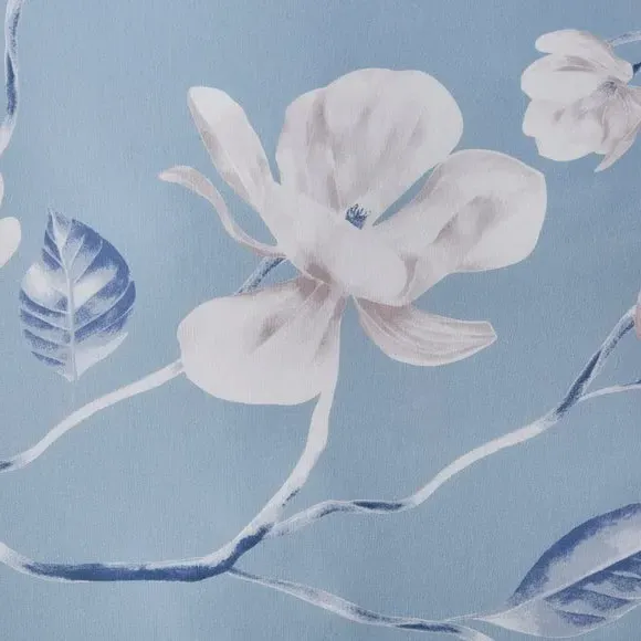 Floral Duvet Cover Set Reversible - Blue, Cotton