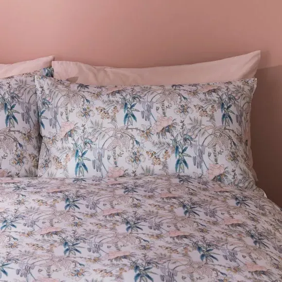 Floral Duvet Cover Set Reversible - Natural