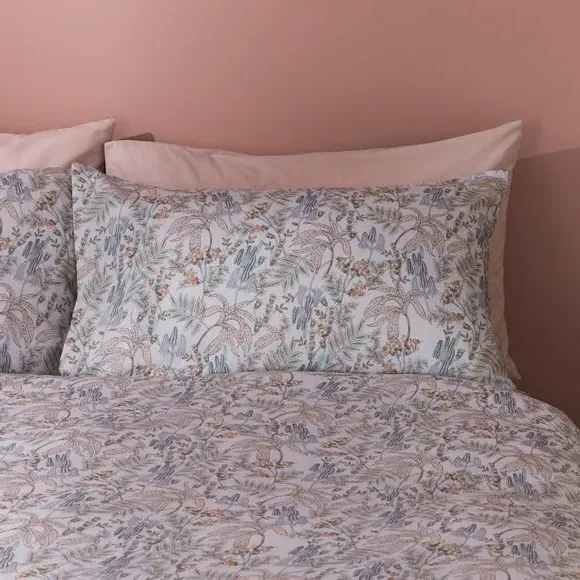 Floral Duvet Cover Set Reversible - Natural