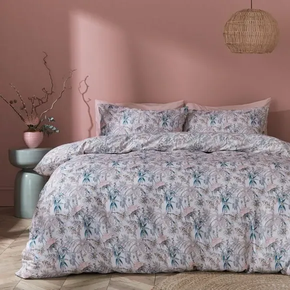 Floral Duvet Cover Set Reversible - Natural image